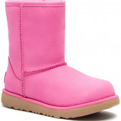 Boots fourrées Laine en Velours de Cuir Classic Weather Short roses