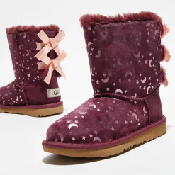 Boots fourrées Laine en Velours de cuir Bailey BoMoon and Stars violettes