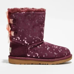 Boots fourrées Laine en Velours de cuir Bailey BoMoon and Stars violettes