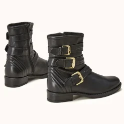 Boots motardes en Cuir Futille noires