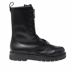 Bottes de combat en cuir noires
