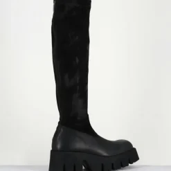 Bottes en Cuir 4225 gas noires - Talon : 6cm