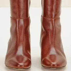 Bottes en Cuir Carlotine Cognac