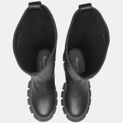 Bottes en Cuir chunky Campagne noires