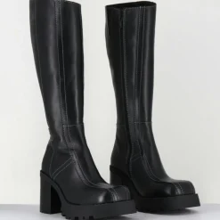 Bottes en Cuir dulce noires - Talon : 9.5cm