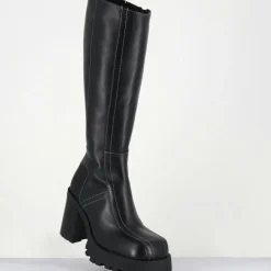 Bottes en Cuir dulce noires - Talon : 9.5cm