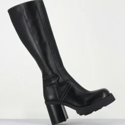 Bottes en Cuir dulce noires - Talon : 9.5cm