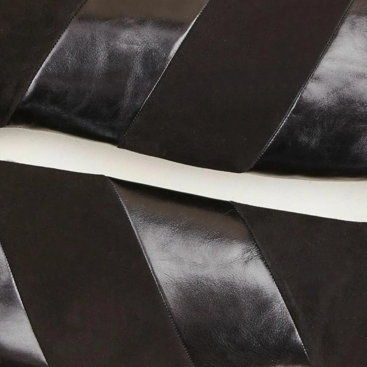 Bottes en Cuir et Velours de Cuir Cleha noires - Talon 7 cm