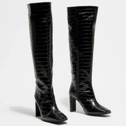 Bottes en Cuir Lana noires - Talon 9 cm