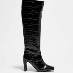 Bottes en Cuir Lana noires - Talon 9 cm
