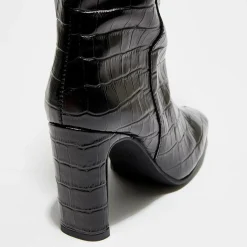 Bottes en Cuir Lana noires - Talon 9 cm