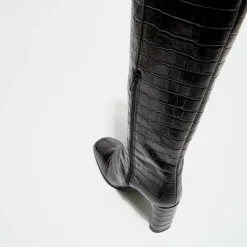 Bottes en Cuir Lana noires - Talon 9 cm