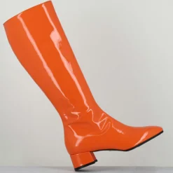 Bottes en Cuir mayera oranges