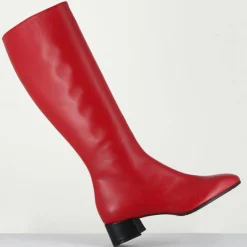 Bottes en Cuir mayera rouges