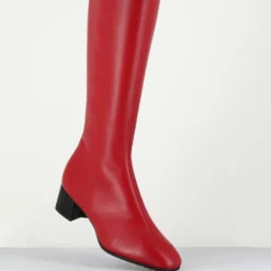 Bottes en Cuir mayera rouges