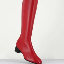 Bottes en Cuir mayera rouges