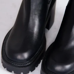 Bottes en Cuir noires - Talon 8 cm