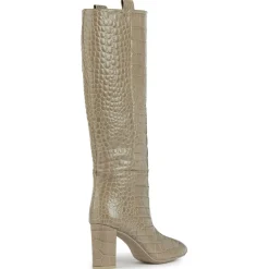 Bottes en Cuir Pheby 80 sable - Talon 8 cm
