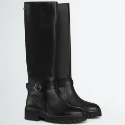 Bottes en Cuir Pink noires