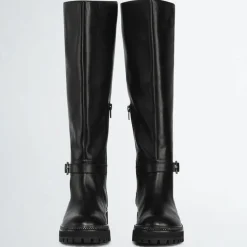 Bottes en Cuir Pink noires