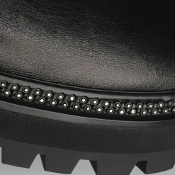 Bottes en Cuir Pink noires