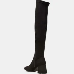 Bottes en Cuir stretch noires - Talon 7 cm