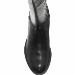 Bottes en Cuir végétal Flora noires