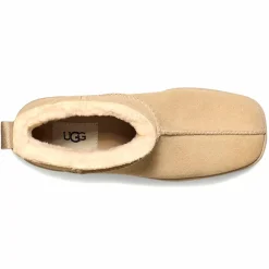 Bottes en Velours de Cuir New Heights Platform Mini beiges - Talon 11,4 cm