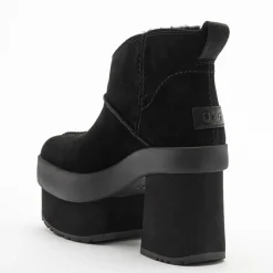 Bottes en Velours de Cuir New Heights Platform Mini noires - Talon 11,4 cm