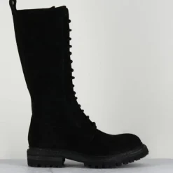 Bottes en Velours de Cuir Granada noires