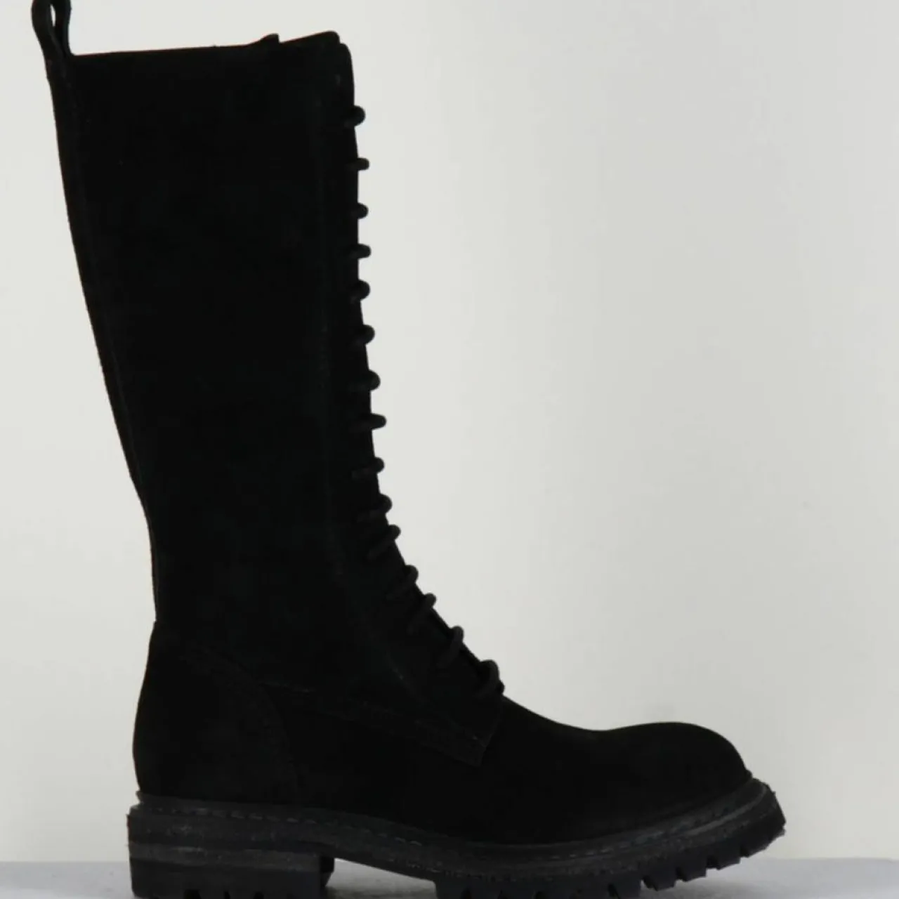 Bottes en Velours de Cuir Granada noires