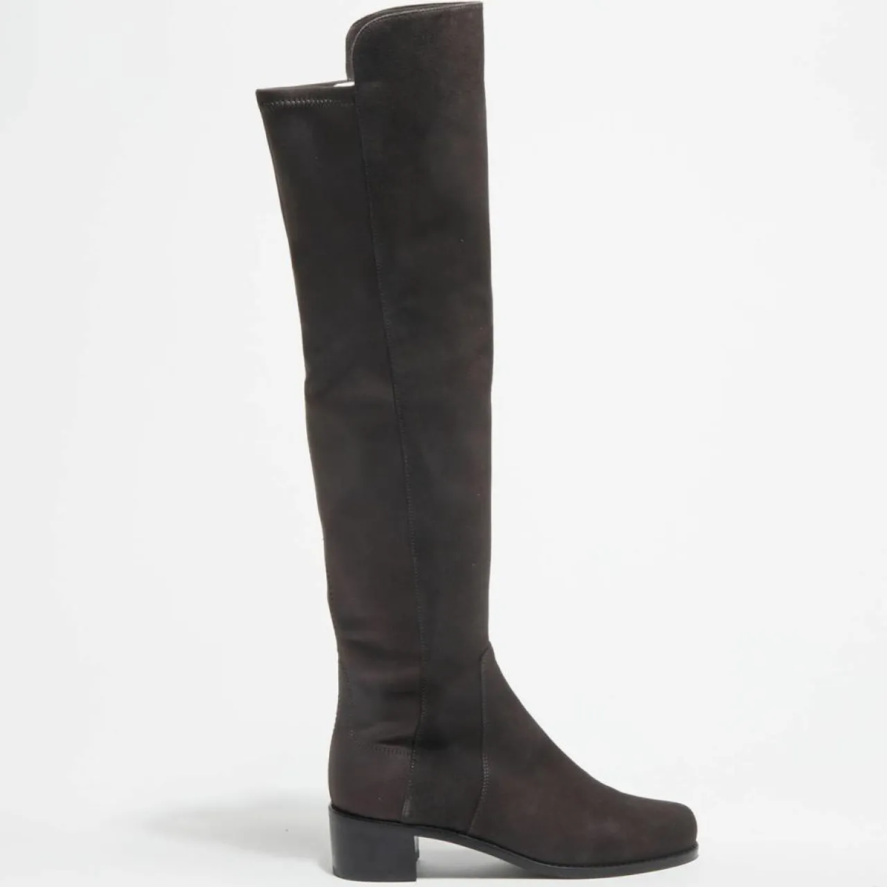 Bottes en Velours de Cuir & Textile Reserve chocolat