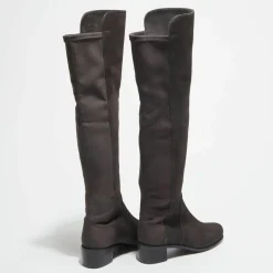 Bottes en Velours de Cuir & Textile Reserve chocolat