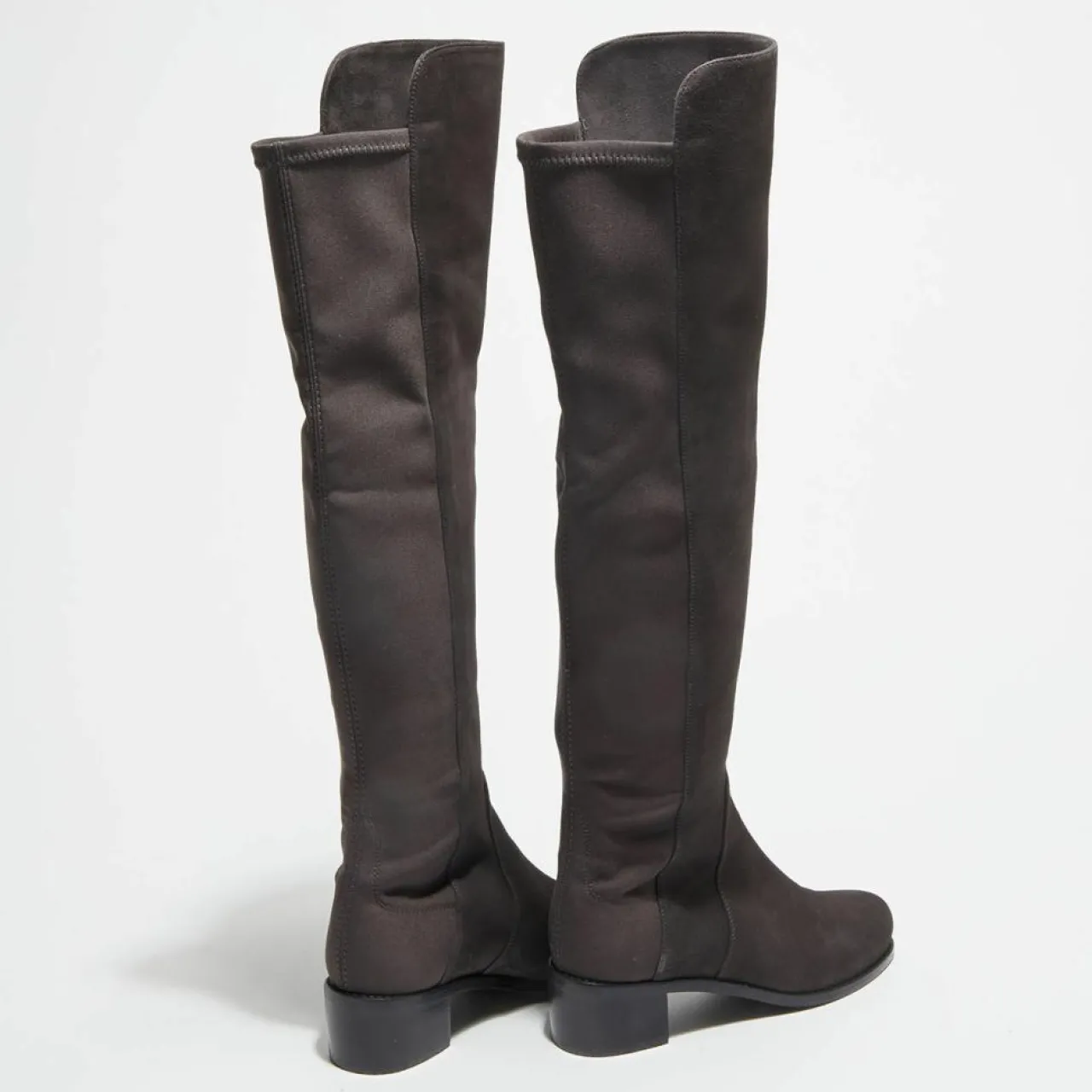 Bottes en Velours de Cuir & Textile Reserve chocolat