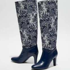 Bottes Santiags bleu nuit - Talon 8 cm