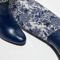 Bottes Santiags bleu nuit - Talon 8 cm