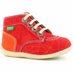 Bottillons en Cuir Bonzip-2 rouge/orange