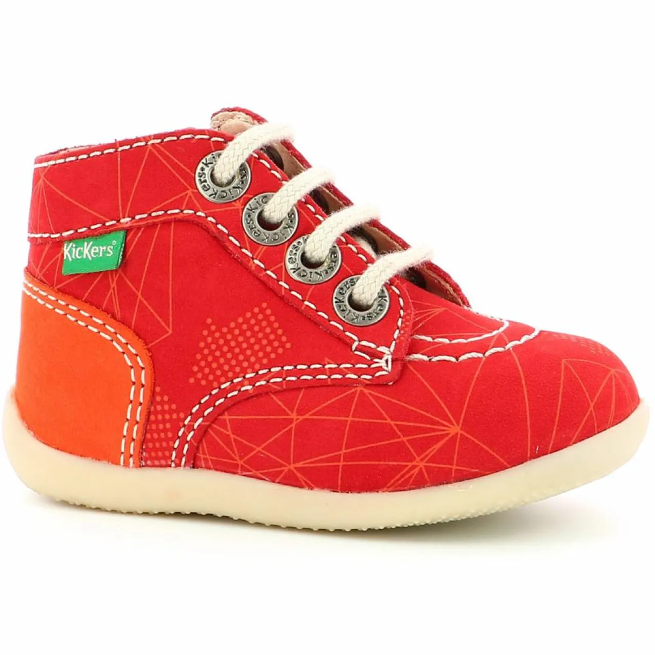 Bottillons en Cuir Bonzip-2 rouge/orange