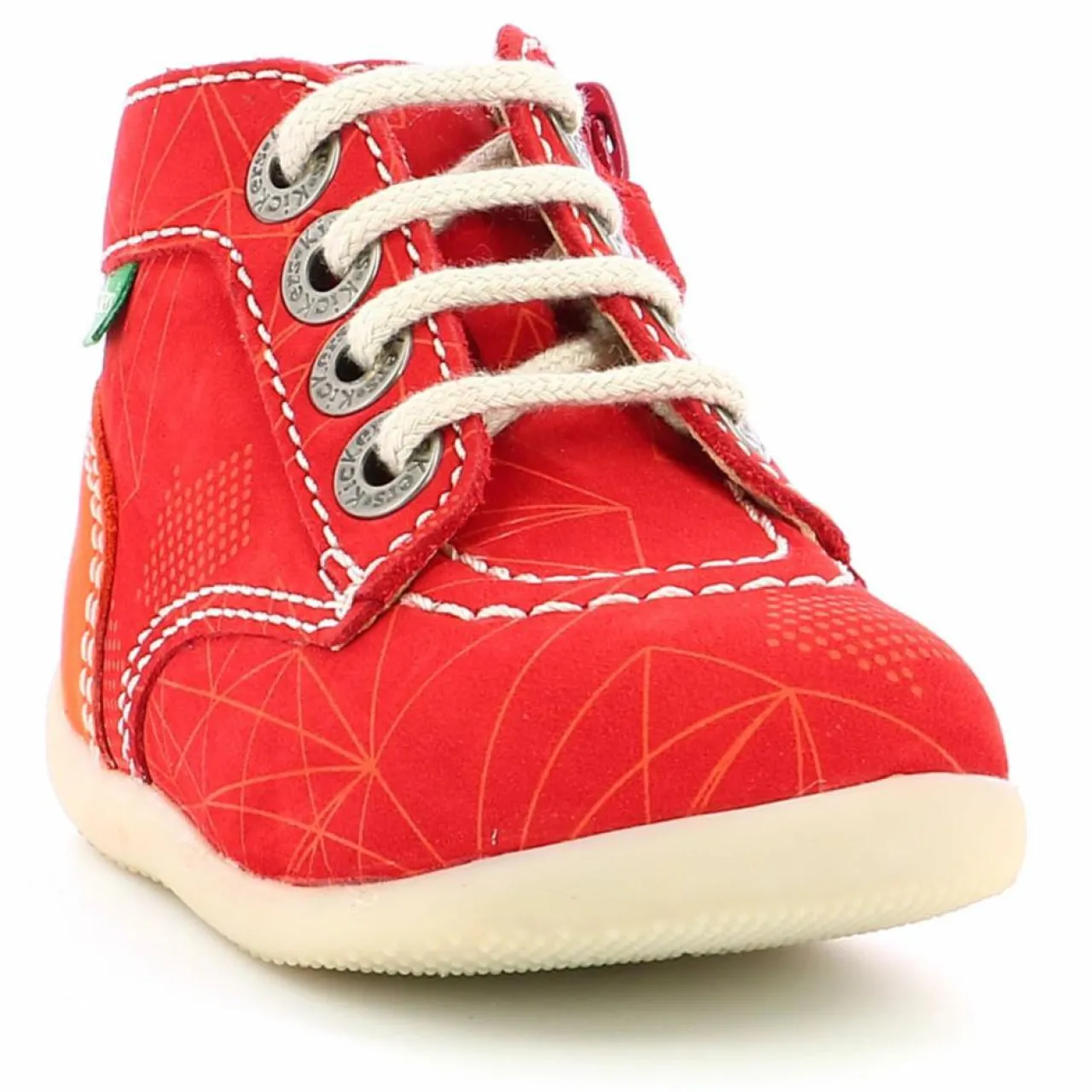 Bottillons en Cuir Bonzip-2 rouge/orange