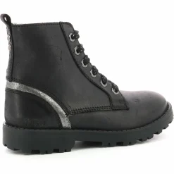 Bottillons en Cuir Grooke noir/argenté