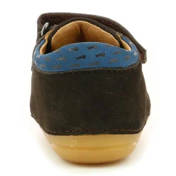 Bottillons en Cuir Kimousi marron/jaune