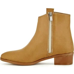 Bottines à talon Clara beiges - Talon 12 cm