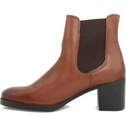 Bottines à talon en Cuir Jade marron - Talon 6 cm