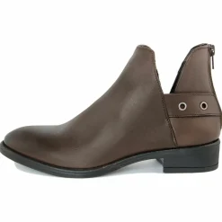 Bottines à talon en Cuir marron