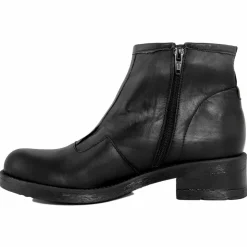 Bottines à talon en Cuir noires - Talon 4 cm