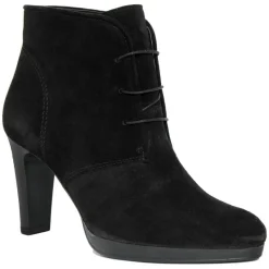 Bottines à talon en Velours de Cuir April noires - Talon 8.5 cm