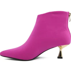 Bottines à talon Eugénie fuschia - Talon 5 cm