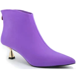 Bottines à talon Eugénie violettes - Talon 5 cm