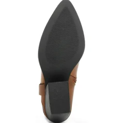 Bottines à talon Pauline camel - Talon 7 cm