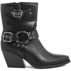 Bottines à talon Pauline noires - Talon 7 cm